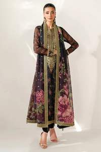 Nouvelle tendance à manches longues Punjabi et broderie pakistanaise femmes coton Salwar Kameez Lawn Suit pour les mariages et les fêtes - Product Image 3