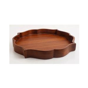 Handmade <b>Wooden</b> Breakfast <b>Tray</b> with Metal Handle Low MOQ Direct Factory Sale Wood <b>Serving</b> <b>Tray</b> Wholesaler Manufacturer - Product Image 3