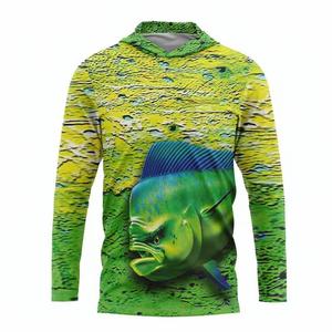 Vente en gros de chemise de pêche à capuche à manches longues séchage rapide 100% polyester UPF 50 Service OEM antibactérien disponible - Product Image 6