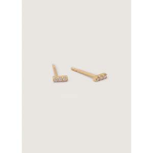 Penelope Diamond Stud Earrings with <b>Bar</b> Design - Product Image 4