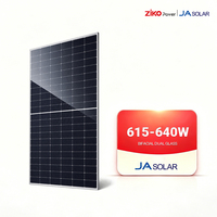 Module solaire JA Solar JAM66S45 635 LR 635W de type N à demi-cellules, panneau photovoltaïque monocristallin pour système photovoltaïque connecté au réseau sur toiture