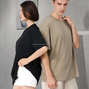 T-shirt imprimé pour hommes T-shirt de qualité en coton épais personnalisé blanc uni surdimensionné pour hommes - Product Image 1