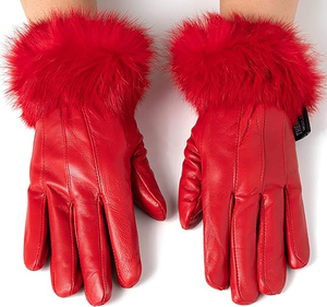 2026 nouveau élégant écran tactile tricoté doublure hiver en cuir véritable gants femmes et homme fabricant personnalisé hiver chaud gant - Product Image 5