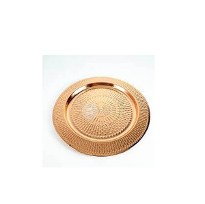 Assiette à dîner chargeur en cuivre assiette de chargeur de mariage motif papillon ensemble d'assiettes à dîner pour la maison et produit Offre Spéciale - Product Image 5