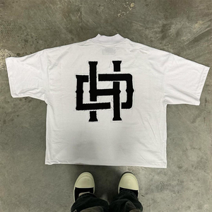 เสื้อยืดทรงบ็อกซี่ฟิต ผ้าเฟรนช์เทอร์รี่ สำหรับผู้ชาย เสื้อยืดสเวต 100% ผ้าริงสปัน 300 แกรม เสื้อยืดโอเวอร์ไซส์ ผ้าฝ้าย 100% - Product Image 6