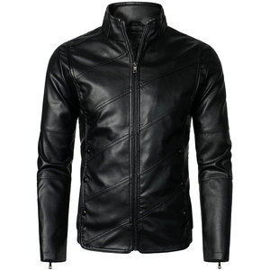 Men's Professional Quality Breathable <b>Motorbike</b> Leather Jackets Customizable Design with <b>Stand</b> Collar - Product Image 1