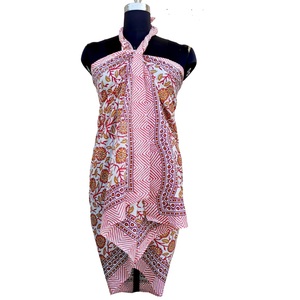 ผ้าโสร่งผ้าฝ้ายลายชายหาดผ้าโสร่งแบบมีหลายสีเลือกได้ตามต้องการเสื้อผ้าชายหาดแบบชิ้นเดียว - Product Image 2