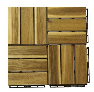 Tuile de terrasse en bois d'acacia-Meilleure vente Tuile de terrasse en bois d'acacia au design moderne 12 lattes DIY du Vietnam pour l'extérieur et l'intérieur - Product Image 1
