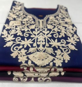 Cou et manches brodés en rayonne lourde Casual Party Ready Women's Quick Dry All Seasons Kurti - Product Image 5