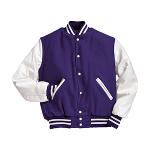 Vente en gros Veste universitaire unisexe OEM avec logo personnalisé pour votre marque Veste Letterman universitaire matelassée à capuche vierge personnalisée - Product Image 2