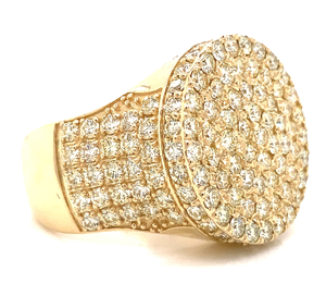 Anillos finos de lujo para hombre, 10K, 14K, 18K, oro de moda, estilo Hip Hop, Baguette redondeada de diamante Natural VVS completo para bodas clásicas - Product Image 3