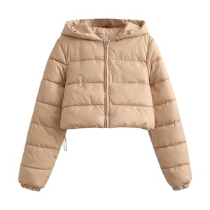 Top Tendance Vente en Gros Doudoune Élégant À Capuche Coupe-Vent Puffer Femmes Veste Personnalisée Décontractée Fermeture Éclair Veste D'hiver - Product Image 4
