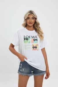 T-shirt 200 coton pour femmes en gros T-shirt moderne à la mode T-shirt de flocage de luxe de haute qualité pour femmes T-shirt pour femmes - Product Image 2