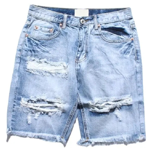 Người Đàn Ông Của Phong Cách Mới Giản Dị Ngoài Trời Bermuda Quần Short Tùy Chỉnh Giữa Eo Denim Với Chất Liệu Tốt Nhất Vải Vải Rửa Kỹ Thuật - Product Image 1