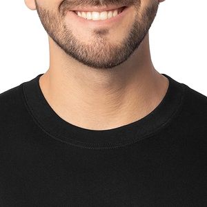 Wholesale OEM Services Bulk Order Low MOQ <b>Black</b> Color Crew Neck <b>Men's</b> Fleece Blend Breathable Eco-Friendly Windproof Winter - Product Image 4