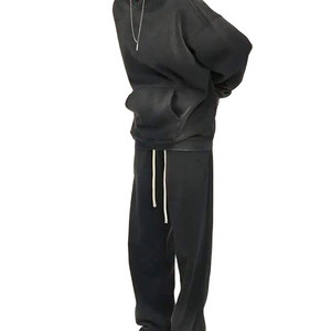 Sweat-shirts à capuche et pantalons de survêtement en molleton vintage décontracté de qualité supérieure, écologiques, avec poches et cordon de serrage, vente en gros - Product Image 4