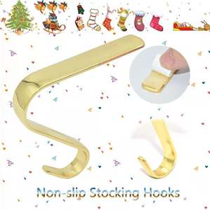 ที่ใส่ถุงเท้าโลหะหลากสีงานแฮนด์เมดไม่เหมือนใครอุปกรณ์ตกแต่งบ้านและวันหยุดเทศกาลคริสต์มาสสวยงามจำนวน100ชิ้น - Product Image 3