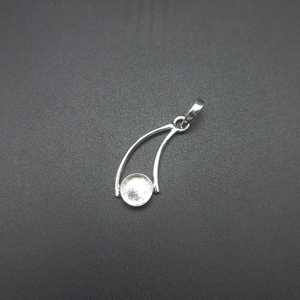 Ultimate Designer Pendentif en argent sterling 925 avec lunette ronde de 6mm pour femme, réglage de remplissage en résine de cendres de lait maternel - Product Image 1