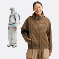 Veste d'hiver unisexe noire respirante en polaire avec fermeture éclair frontale, coupe ample, service OEM, taille XL, imperméable, vente en gros