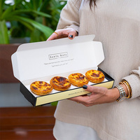 Vente en gros d'emballages personnalisés imprimés pour boîtes de Pastel de Nata, boîtes à tartelettes aux œufs, emballages pour boulangerie