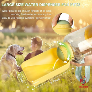 ถ้วยน้ำพกพาขนาดเล็กพกพาได้สำหรับสุนัขแมวดีไซน์ใหม่น้ำหนักเบากันการรั่วแก้วพลาสติกขนาดเล็กสำหรับลูกสุนัข - Product Image 3