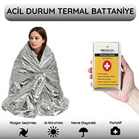 Couverture Thermique d'Urgence pour l'Hiver, Survie en Camping, Extérieur, Haute Qualité, Réutilisable, Légère, Portable, Temps Froid, Toutes Conditions Météorologiques