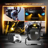 Luz de Conducción Auxiliar LED para Motocicleta, Mini Faro Delantero para Bicicleta Eléctrica Senlo X1GT, Larga Duración