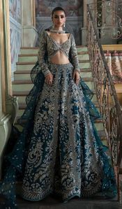 Stylish Wedding Bride Dress Heavy Embroidery New 2024 Collection Bridal <b>Blouse</b> Lehenga Dupatta Crystal Glass Beads Dabka Work - Product Image 2