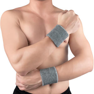 Muñequera de algodón bordada personalizable, banda de absorción de sudor para Fitness deportivo, correas de muñeca antiesguince para rodilla, toalla transpirable - Product Image 5