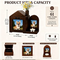 Coffret commémoratif pour animaux de compagnie : Cadre photo et meuble de rangement pour la commémoration de la perte de chien ou de chat, cadeau et décoration intérieure de collection