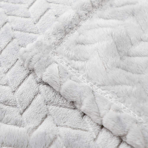 Tùy chỉnh thiết kế màu xám 280gsm Polyester jacquard ấm Jacquard flannel bé nhận được chăn - Product Image 4
