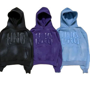 Chándales de felpa francesa desgastados de alta calidad para hombres Sun Fade Streetwear algodón personalizado pantalones de chándal conjuntos con capucha 2026 - Product Image 4