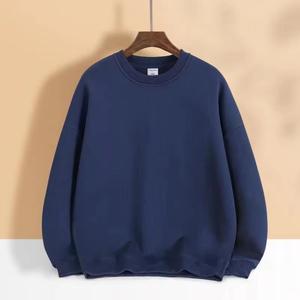 Sweat-shirt à col rond uni de qualité supérieure, en molleton surdimensionné, impression de logo personnalisée, couleur unie, pull unisexe, vente en gros OEM - Product Image 1