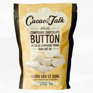 Vente en gros de qualité Grade composé de chocolat Boulangerie Snack Bonbons OEM HALAL Bouton de chocolat composé blanc cacao 1KG 5KG 10KG - Product Image 1