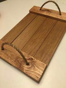 Bandeja redonda de madera de acacia para servir FARMOUSE para cocina, hogar o Hotel, vajilla de estilo clásico para fiesta o ser de comida - Product Image 2