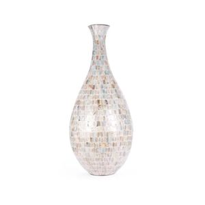 Vase à fleurs incrusté fait à la main 100% MOP pour la décoration de la maison avec un design moderne bon prix en gros du Vietnam - Product Image 2