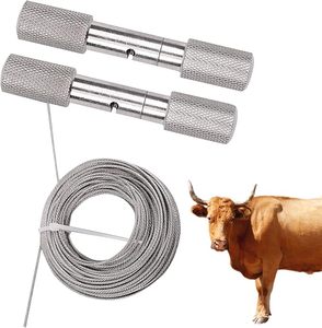 Poignées de guide de scie OB, paire, jeu de fils, acier inoxydable, réutilisable, qualité supérieure, outils de désornissage pour le bétail, les animaux d'élevage - Product Image 1