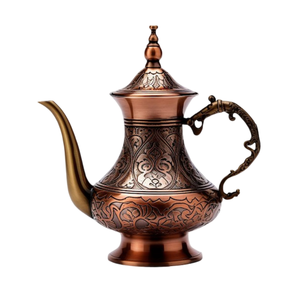 เหยือกด็อกราทองเหลืองทำมือ พร้อมหูจับ เหยือกเครื่องดื่มโลหะ มีฝาปิดและหูจับ คุณภาพพรีเมียม สำหรับตกแต่งโต๊ะอาหารที่บ้าน - Product Image 1