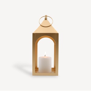 <b>Moroccan</b> <b>Lantern</b> Metal Body Chrome Color Candle <b>Lanterns</b> With Customize Color for Christmas With the Sizes of 23x23x58 Cm - Product Image 6
