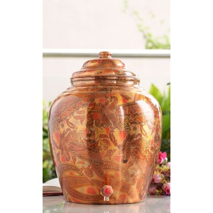 Indianartvilla đồng tinh khiết nước quả in Paisley thiết kế với Brass tap-<span class=keywords><strong>l</strong></span>ưu trữ & uống cho nhà & nhà hàng 13 <span class=keywords><strong>L</strong></span> - Product Image 5