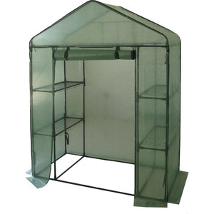 Moderno Túnel de Jardín Mini 1.4x2 para Balcón, Fácil de Montar, de PVC y Policarbonato, para Cultivo de Plantas, con Estructura de Madera y Hierro - Product Image 5