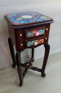 Mesita de noche de 2 cajones de alta calidad, mesitas de noche tradicionales de madera pintadas a mano para dormitorio/sala de estar, almacenamiento de nuevo diseño - Product Image 2