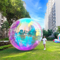 2/3/4m Boule de miroir gonflable géante réfléchissante et brillante en PVC pour activité Boule de miroir Boule de miroir gonflable