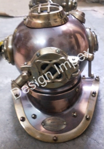 Casco de buceo con acabado antiguo, suministros náuticos, venta al por mayor, casco de buceo de barco titánico personalizado en artículos marítimos - Product Image 6