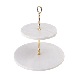 Fabricación de soporte de pastel de mármol Precio más bajo Promocional Flor decorativa Soporte de pastel de mármol - Product Image 6