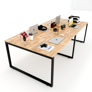 HBRT012-Mesa Modular Ecológica Minimalista para 4 Personas, 240x120cm, Sistema Rectangular, Patas de Acero Ensambladas, Independiente - Product Image 1