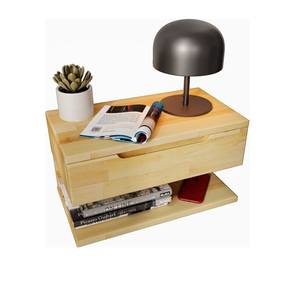 Table de chevet moderne en bois écologique faite à la main avec 1-4 tiroirs pour chambre salon et bureau à domicile - Product Image 5