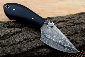 Cuchillo de caza superior, cuchillo Skinner, cuchillo de caza de acero de Damasco con mango de cuerno, regalo para cazador - Product Image 2