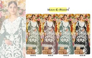 Costume pakistanais Georgette pour femme de créateur élégant avec détails Khatli fabriqués à la main et travail de séquence de broderie pour les fêtes - Product Image 2