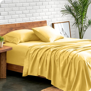 Ensemble de literie de luxe draps en microfibre housses de couette draps housse pour ensembles de lit ultra doux sans plis élastique ajusté - Product Image 2